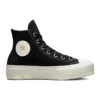 Adidași Chuck Taylor All Star cu platformă înaltă, din piele de căprioară, cu ținte „Negru”
