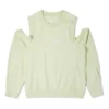 Bluză cu umeri decupați din tricot răsucit, mărimi asiatice „Verde deschis”