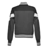 Bomber de baseball fără căptușeală, mărimi asiatice „Grey White Black”