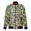 Bomber utilitar imprimat Mărimi asiatice „Verde-galben”