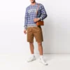 Bărbați Converse x Todd Snyder Seria Crossover Model în carouri Mâneci lungi largi Albastru