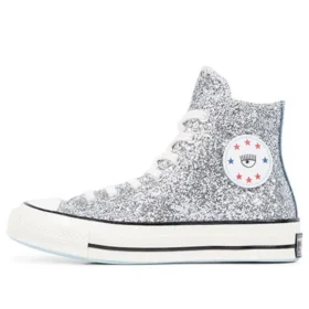 Chiara x Chuck 70 High „Silver Glitter Blue”