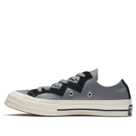 Chuck 1970s Leather Low Top Gri Negru