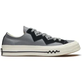 Chuck 1970s Leather Low Top Gri Negru