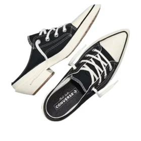 Chuck 70 De Luxe Mule cu vârf ascuțit și platformă „Negru”