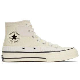 Chuck 70 Hi „Mono Patchwork – Alb antic”