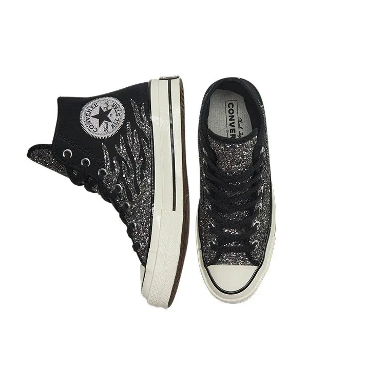 Chuck 70 High „Archival Glitter Flame – Black Egret” Chuck 70 High „Archival Glitter Flame – Black Egret”