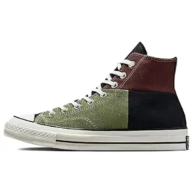Chuck 70 High „Crafted Patchwork – Trolled Green Earth Brown”