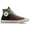 Chuck 70 High „Crafted Patchwork – Trolled Green Earth Brown”