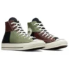 Chuck 70 High „Crafted Patchwork – Trolled Green Earth Brown”