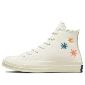 Chuck 70 High „Embroidered Floral – Egret”