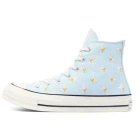 Chuck 70 High „Embroidered Floral Print – Chambray Blue”
