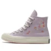 Chuck 70 High „Imprimeu floral brodat – Ametist pal”