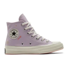 Chuck 70 High „Imprimeu floral brodat – Ametist pal”
