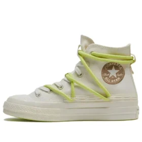 Chuck 70 High Șireturi duble „White Green”