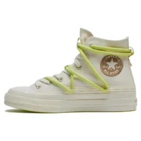 Chuck 70 High Șireturi duble „White Green”