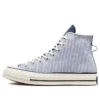Chuck 70 High „Washed Indigo Hickory Stripes”