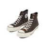 Chuck 70 Leather High „Colorblock – Dark Root Brown”
