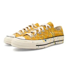 Chuck 70 Low „Paint Splatter – Sunflower Gold”