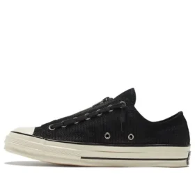 Chuck 70 Zip Low „Embossed Suede – Black Egret”