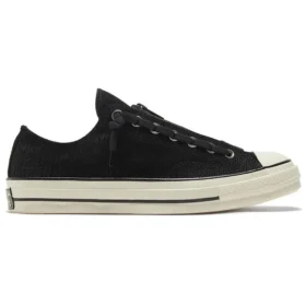 Chuck 70 Zip Low „Embossed Suede – Black Egret”