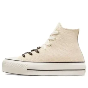 Chuck Taylor All Lift din pânză și piele „Beige White”