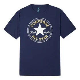 Chuck Taylor All Star Classic Tricou sport cu imprimeu, guler rotund și mâneci scurte „Navy Blue”