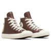 Chuck Taylor All Star din piele cu căptușeală din blană artificială „Maro închis”