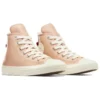 Chuck Taylor All Star din piele cu căptușeală din blană artificială „Roz”