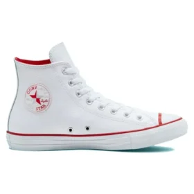 Chuck Taylor All Star din piele „Roșu Alb”