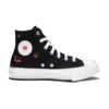 Chuck Taylor All Star EVA Lift Platform Y2K Heart High Top „Negru”
