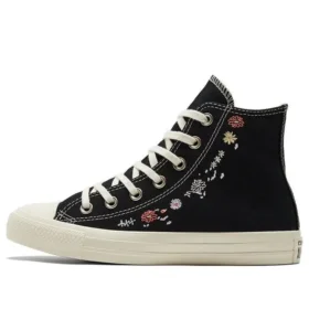 Chuck Taylor All Star High „Embroidered Floral – Negru”