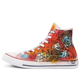 Chuck Taylor All Star High Hand Painted „Orange Red”
