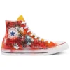 Chuck Taylor All Star High Hand Painted „Orange Red”