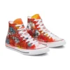 Chuck Taylor All Star High Hand Painted „Orange Red”