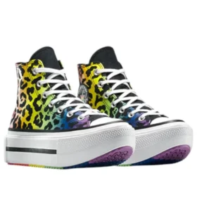 Chuck Taylor All Star Lift Double Stack Platform Pride High „Chaos Fuchsia Orange Rind”