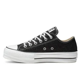 Chuck Taylor All Star Lift Glitter Low Top Thick Sole „Black White”
