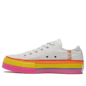 Chuck Taylor All Star Lift Low „Rainbow – Vintage White”