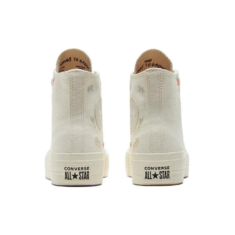 Chuck Taylor All Star Lift Platform „Embroidered Floral – Egret” Chuck Taylor All Star Lift Platform „Embroidered Floral – Egret”