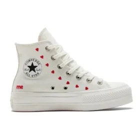 Chuck Taylor All Star Lift Platform High „Embroidered Hearts – White”