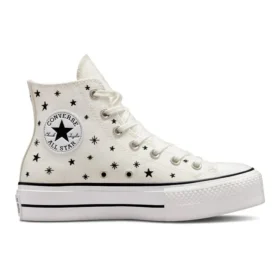 Chuck Taylor All Star Lift Platform High „Embroidered Stars – Egret”
