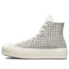 Chuck Taylor All Star Lift Platform High „Houndstooth Shine – Egret Pure Silver”