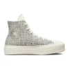 Chuck Taylor All Star Lift Platform High „Houndstooth Shine – Egret Pure Silver”