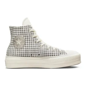 Chuck Taylor All Star Lift Platform High „Houndstooth Shine – Egret Pure Silver”