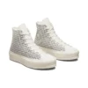 Chuck Taylor All Star Lift Platform High „Houndstooth Shine – Egret Pure Silver”