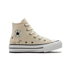 Chuck Taylor All Star Lift Platform High PS „Broderie florală – Ivory natural”
