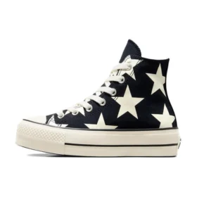 Chuck Taylor All Star Lift Platform Large Stars High „Negru Alb”