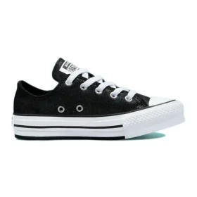 Chuck Taylor All Star Lift Platform Piele irizată „Negru Alb”