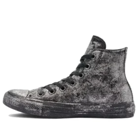 Chuck Taylor All Star Luxe Leather „Negru Gri Argintiu”