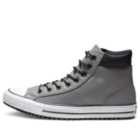 Chuck Taylor All Star PC pantofi înalți din piele, gri „Gray White”
